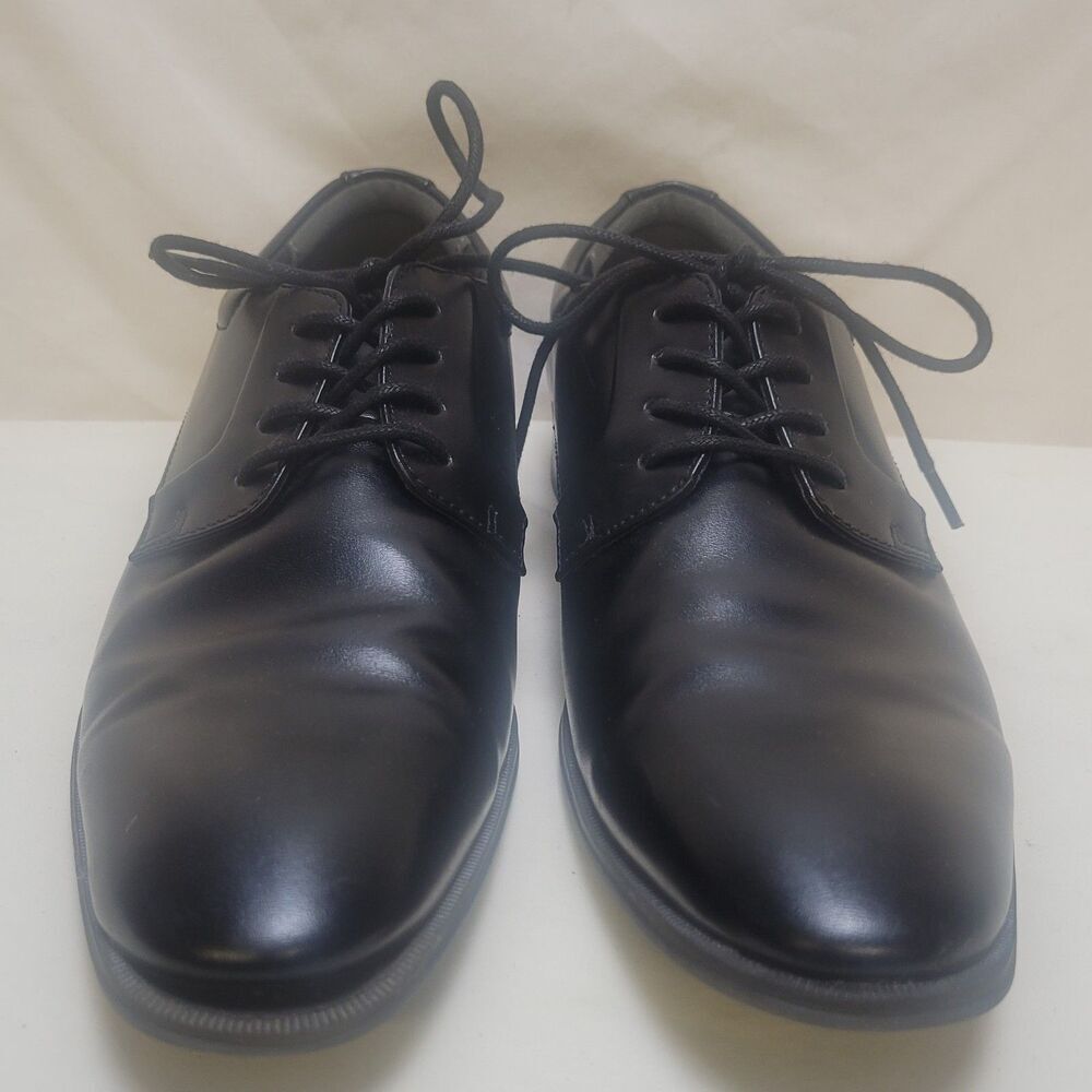 Alfani 8‎ Dress Shoes Andrew Black Faux-Leather Plain Toe Lace Up Men - Picture 3 of 12